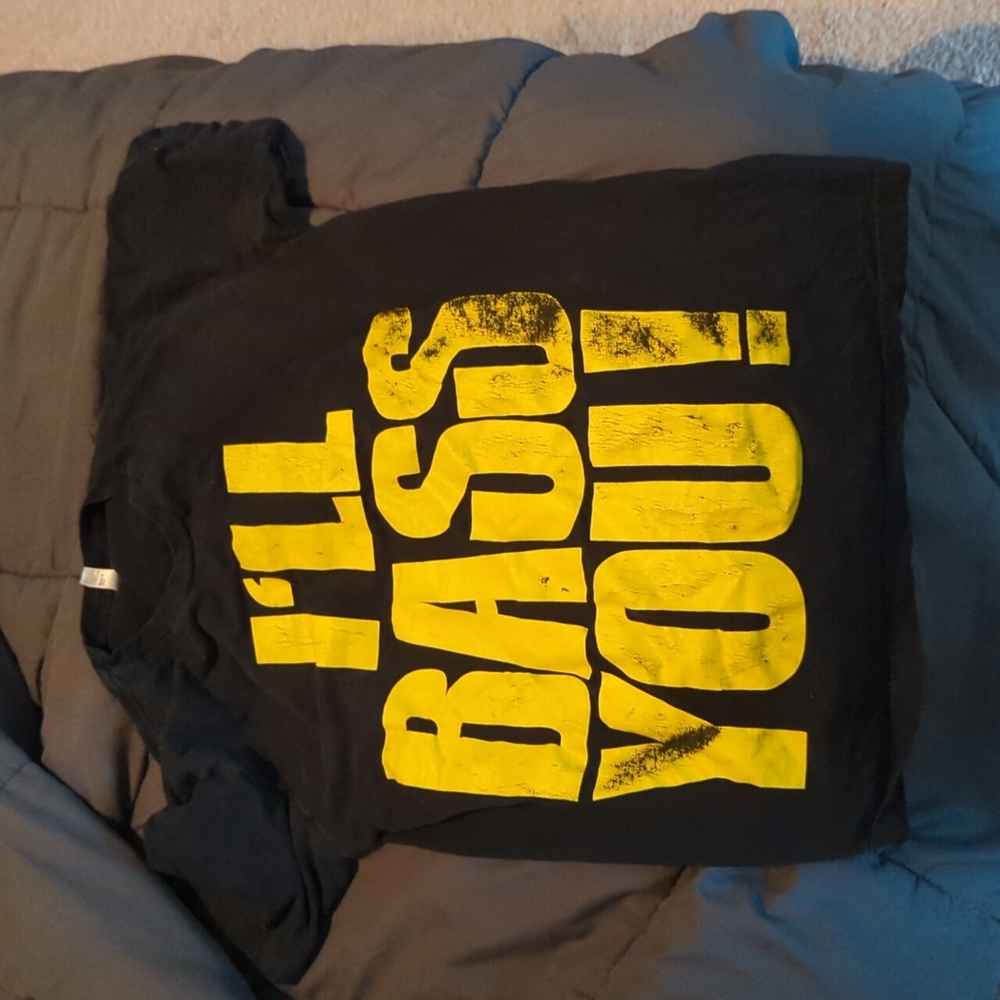 I'll bass you! Trouble and bass t shirt large